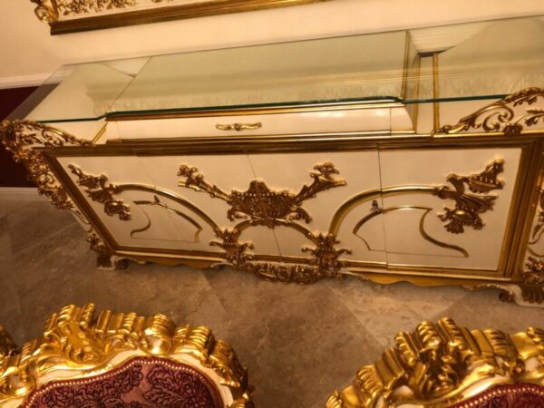 Handmade White Red Buffet 16