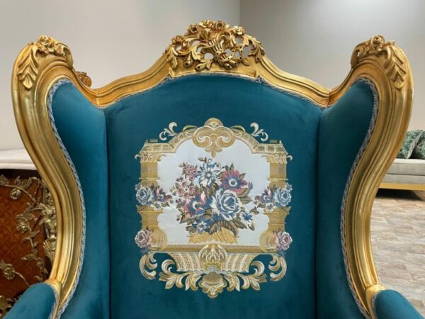 Handmade Gold Sand Blue Navy Chair 1 12