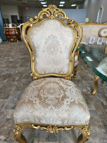 Handmade Palm Gold Dinning Chair
