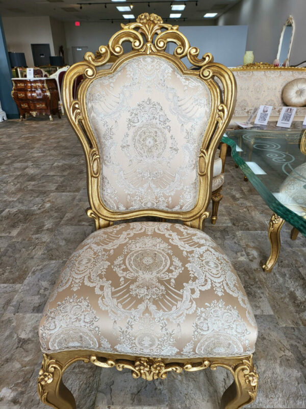 Handmade Palm Gold Dinning Chair 18