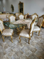 Handmade Palm Gold Dinning Chair 37