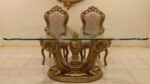 Handmade Palm Gold Dinning Chair 39