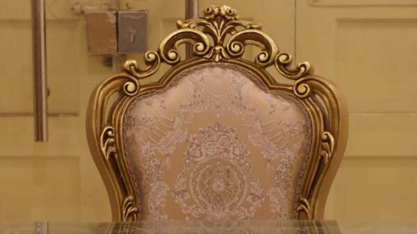 Handmade Palm Gold Dinning Chair 28