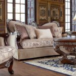 Mahogany Finish 3PCs Sofa Set HD-91862 By Homey Design Homey Design Special Orders Mobilia Cleopatra 13 Mahogany Finish 3PCs Sofa Set HD-91862 By Homey Design 13