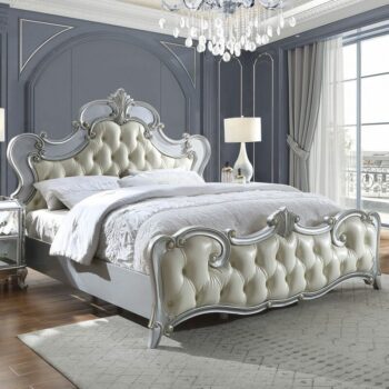 Luna Silver Eestern King Bed HD-6036 By Homey Design