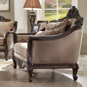Dark Red Mahogany Chair HD-09 By Homey Design