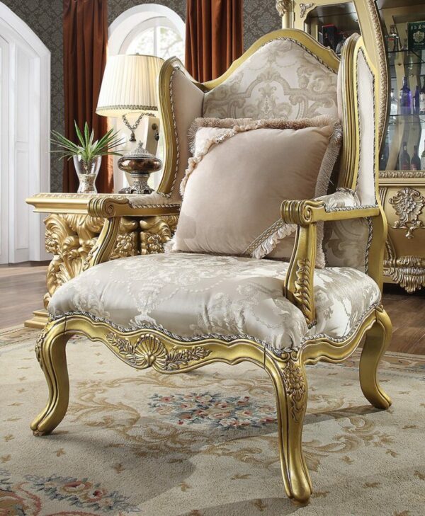 Metallic Bright Gold Chair HD-105 By Homey Design 4