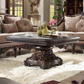 Dark Red Mahogany Coffee Table HD-1122 By Homey Design