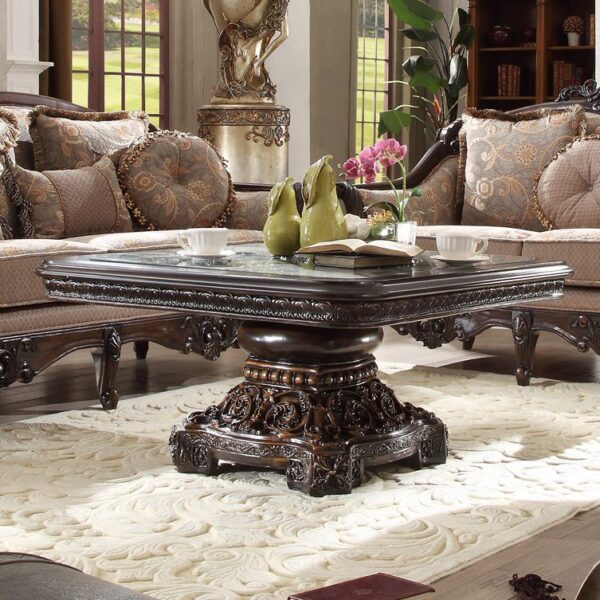 Dark Red Mahogany Coffee Table HD-1122 By Homey Design 4