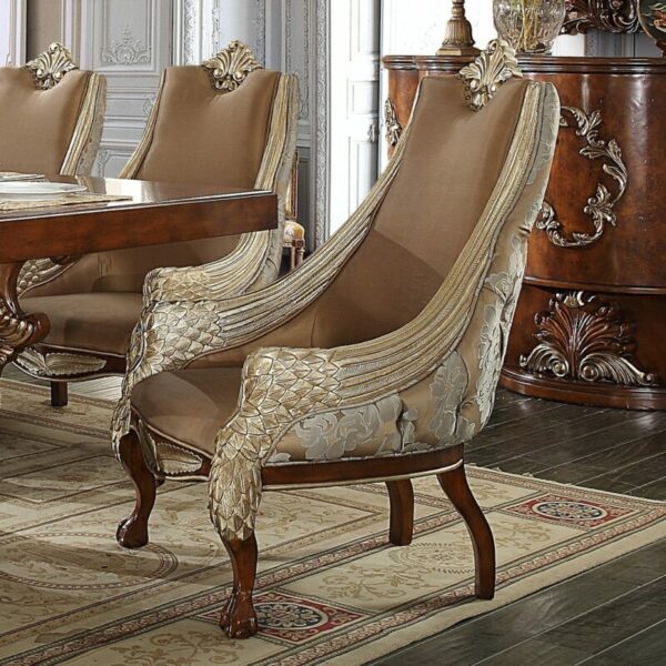 Brown Cherry Arm Chair HD-124 By Homey Design 4