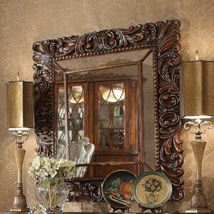 Brown Cherry Mirror Hd-124 By Homey Design | Mobilia Cleopatra Brown Cherry Mirror HD-124 By Homey Design