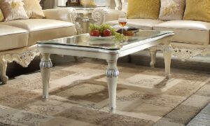 Ant White Coffee Table By Homey Design | Mobilia Cleopatra Ant White Coffee Table By Homey Design
