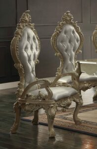 Champagne Gold Arm Chair Hd-13012-G By Homey Design | Mobilia Cleopatra Champagne Gold Arm Chair HD-13012-G By Homey Design