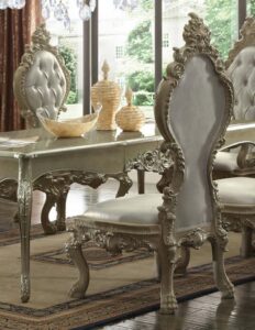 Champagne Gold Side Chair Hd-13012-G By Homey Design | Mobilia Cleopatra Champagne Gold Side Chair HD-13012-G By Homey Design