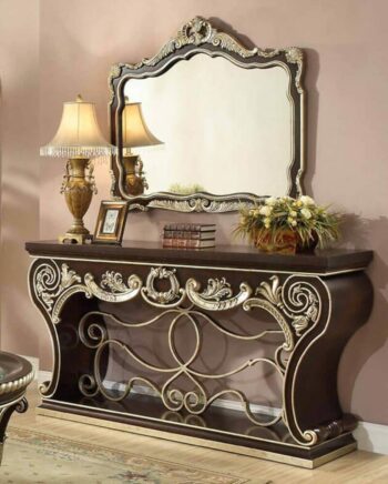 Brown Cherry Console Table HD-213 By Homey Design
