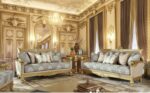 Metallic Bright Gold 3 PCs Sofa Set HD-2666 By Homey Design Homey Design Special Orders Mobilia Cleopatra 11 Metallic Bright Gold 3 PCs Sofa Set HD-2666 By Homey Design 11