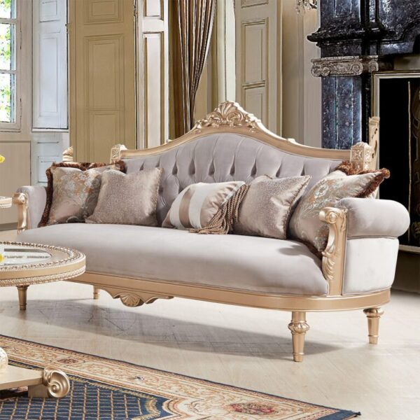 Luxury Gold Finish 3 PCs Salon Sofa Set HD-2670 By Homey Design 8