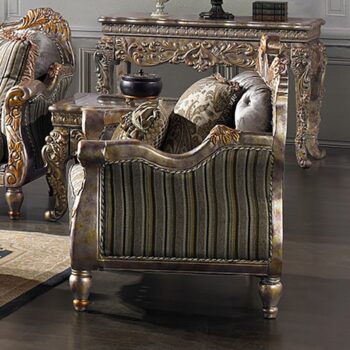 Metallic Gold / Silver Blend Chair HD-287 By Homey Design