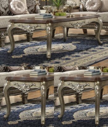 Golden Nutmeg 3PC Coffee Table Set HD-303 By Homey Design