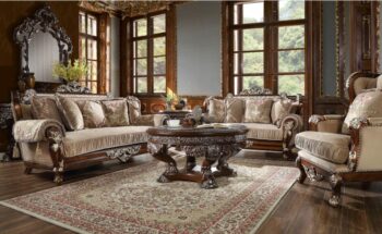 Luxury 7 PCs Dining Table Set HD-8024 By Homey Design 81