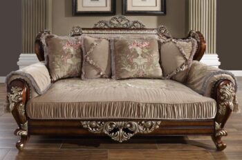 Burl & Silver Loveseat HD-562 By Homey Design