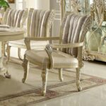 Luxury Cream Pearl 7 PC Dining Table Set HD-5800 By Homey Design Homey Design HD-5800 Collection Mobilia Cleopatra 14 Luxury Cream Pearl 7 PC Dining Table Set HD-5800 By Homey Design 14