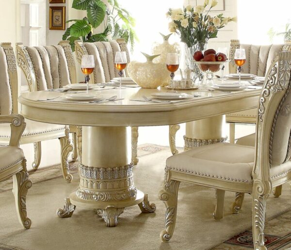 Luxury Cream Pearl 7 PC Dining Table Set HD-5800 By Homey Design 10