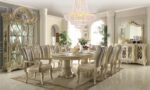 Luxury Cream Pearl 7 PC Dining Table Set HD-5800 By Homey Design Homey Design HD-5800 Collection Mobilia Cleopatra 17 Luxury Cream Pearl 7 PC Dining Table Set HD-5800 By Homey Design 17
