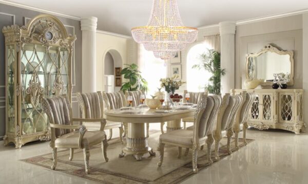 Luxury Cream Pearl 7 PC Dining Table Set HD-5800 By Homey Design 12