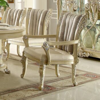 Luxury Cream Pearl Arm Chair HD-5800 By Homey Design