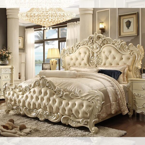 Luxury Cream Pearl 5 PC Eastern King Bedroom Set HD-5800 By Homey Design 8