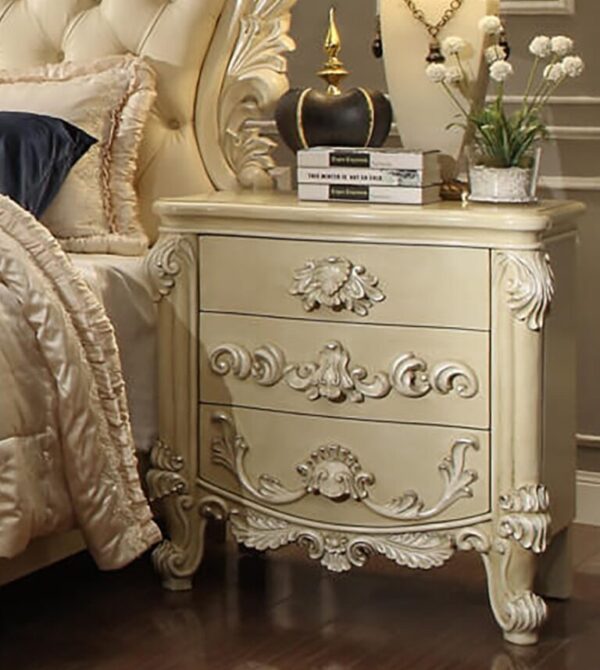 Luxury Cream Pearl 5 PC Eastern King Bedroom Set HD-5800 By Homey Design 10