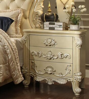 Luxury Cream Pearl Nightstand HD-5800 By Homey Design