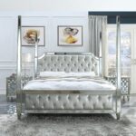 Silver & Mirror Finish California King Bed HD-6001 By Homey Design Homey Design HD-6001 Collection Mobilia Cleopatra 13 Silver & Mirror Finish California King Bed HD-6001 By Homey Design 13