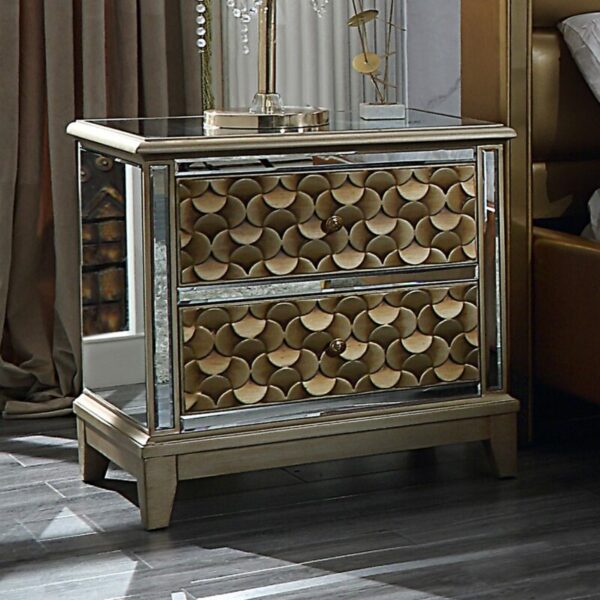 Luxury Gold Nightstand HD-6065 By Homey Design 4