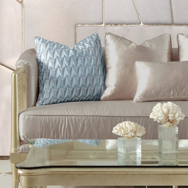 Satin Gold Finish 3 PCs Sofa Set HD-627 By Homey Design 10