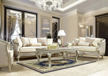 Metallic Silver 3PCs Sofa Set HD-700 BY Homey Design