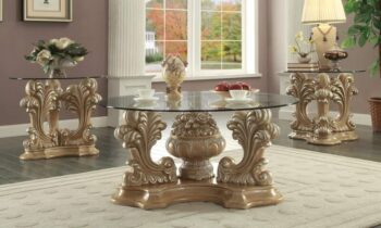 Pickle Frost & Antique Silver 3PCs Coffee Table Set HD-7012 By Homey Design