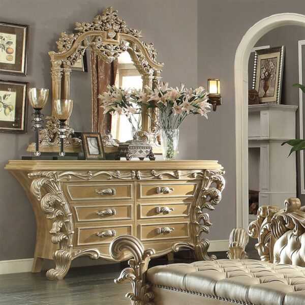 Pickle Frost & Silver 5PCs California King Bedroom Set HD-7012 By Homey Design 9