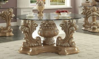 Pickle Frost & Antique Silver Coffee Table HD-7012 By Homey Design