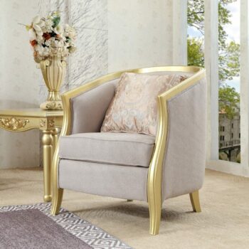 Metallic Gold Chair HD-710 By Homey Design