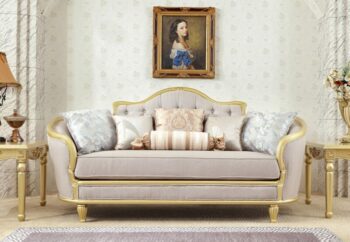 Metallic Gold Sofa HD-710 By Homey Design