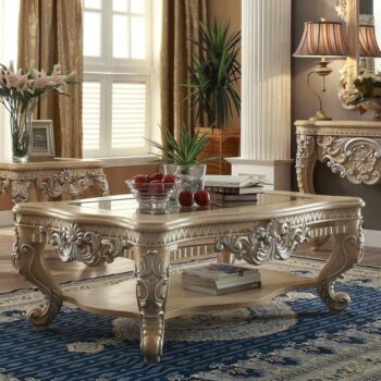 Pickle Frost & Antique Silver Coffee Table HD-7266 By Homey Design