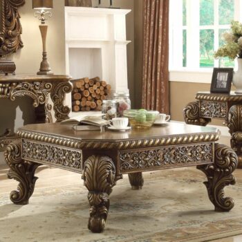 Met Ant Gold & Perfect Brown Coffee Table HD-8011 By Homey Design
