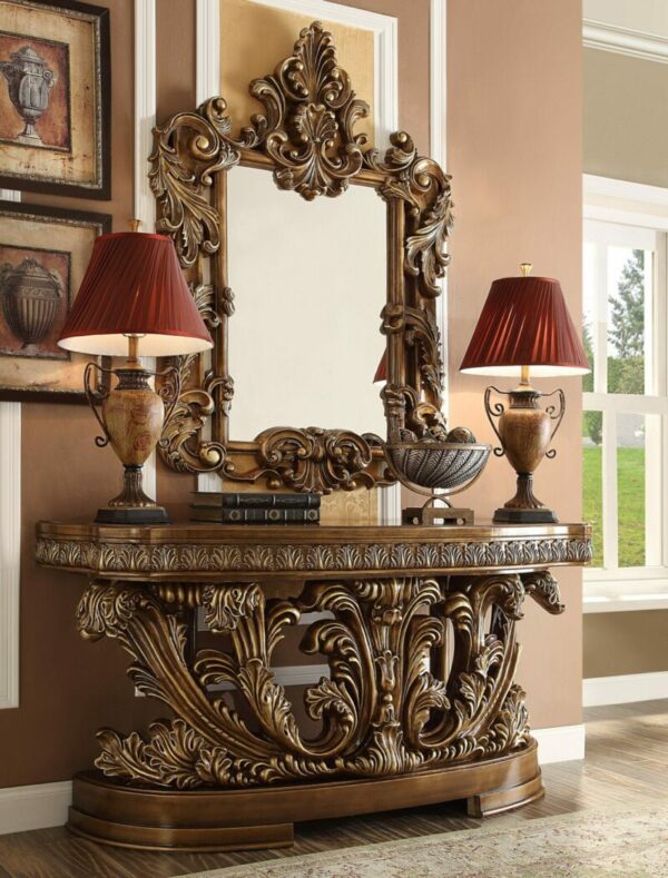 Met Ant Gold & Perfect Brown HD-8018 Console Table By Homey Design 4