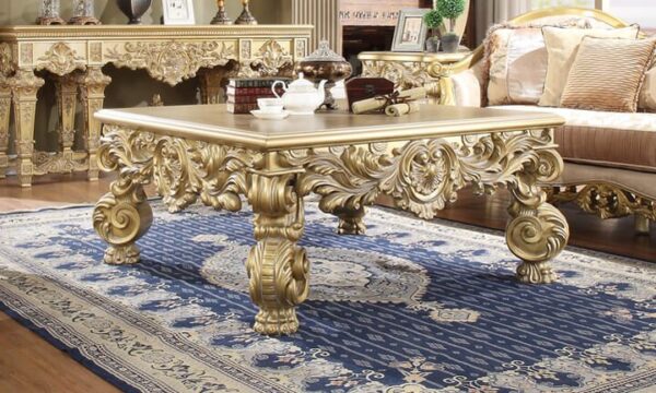 Metallic Bright Gold Coffee Table HD-8086 By Homey Design 4