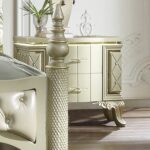Satin Gold 5PC California King Bedroom Set HD-8092 By Homey Design Homey Design Special Orders Mobilia Cleopatra 17 Satin Gold 5PC California King Bedroom Set HD-8092 By Homey Design 17