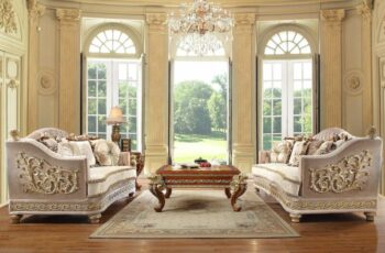 Luxury 7 PCs Dining Table Set HD-8024 By Homey Design 117
