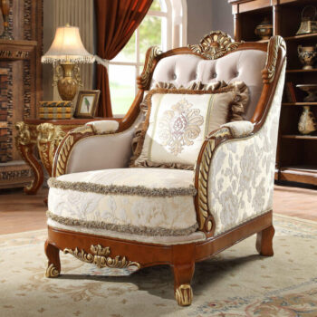 Metallic Bright Gold Chair HD-814 By Homey Design