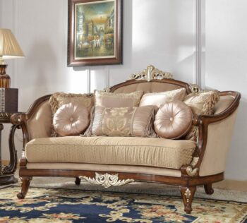 Mahogany Loveseat HD-8320 By Homey Design